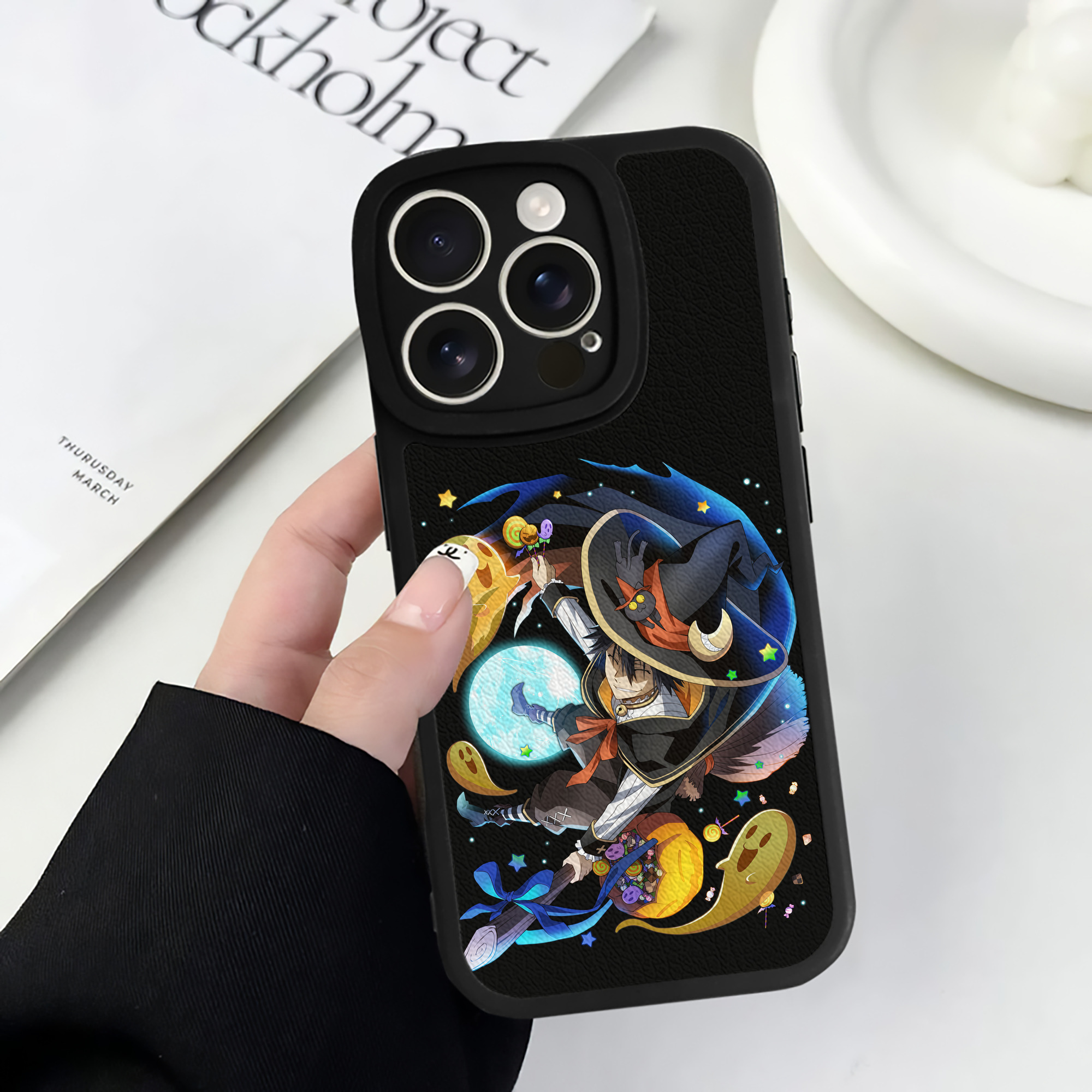 （画像用） 文豪ストレイドッグス Bungo Stray Dogs 【iPhone 16シリーズ対応】シリコンスマホケース（レザー調） 材質：シリコン